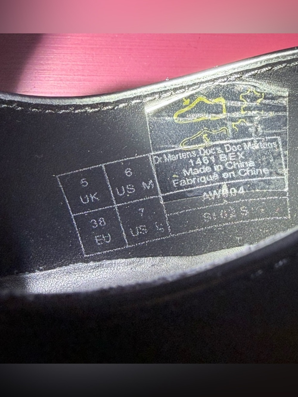 Dr. Martens Black Leather Lace-Up with Yellow Stitching - Picture 8 of 8